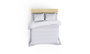 L'essentiel linge de maison Guher Juego de funda de edredón doble Blanco y gris